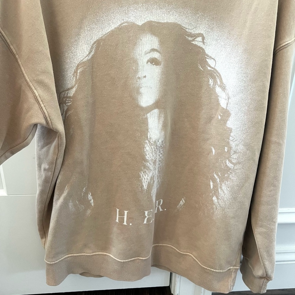 H.E.R. Graphic Tan Sweatshirt - Picture 2 of 8